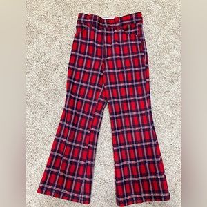 Vintage 1970s kids plaid pants